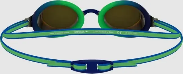 Очки для плавания детские Speedo VENGEANCE MIR GOG JU зелено-сине-золотые 8-11325D651