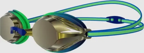 Очки для плавания детские Speedo VENGEANCE MIR GOG JU зелено-сине-золотые 8-11325D651