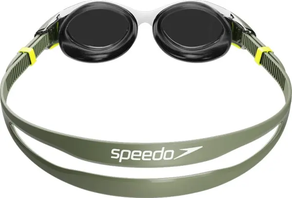 Очки для плавания женские Speedo BIOFUSE 2.0 POLARIZED оливково-желто-серые 8-00445917603