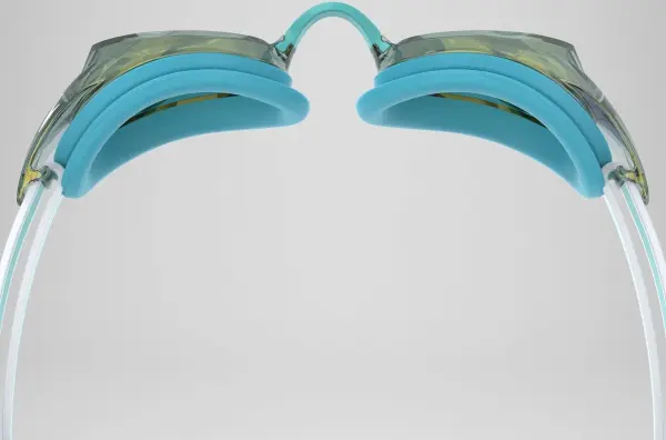 Окуляри для плавання жіночі Speedo VANQUISHER 3.0 MIRRORED бірюзово-золотисто-білі 8-00473615063