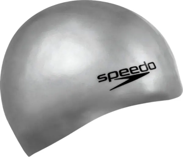 Шапочка для плавання Speedo PLAIN MOULDED SILICONE CAP AU срібна 8-709849086