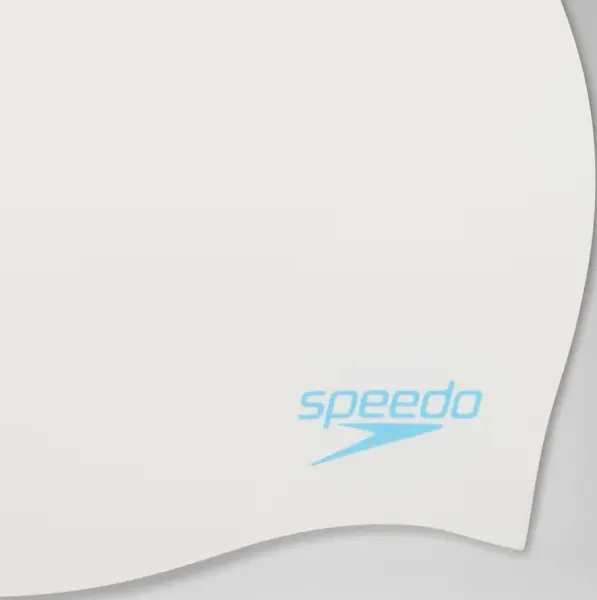 Шапочка для плавания детская Speedo PLAIN MOULDED SILICONE CAP JF/JM/JU бело-голубая 8-7099017621