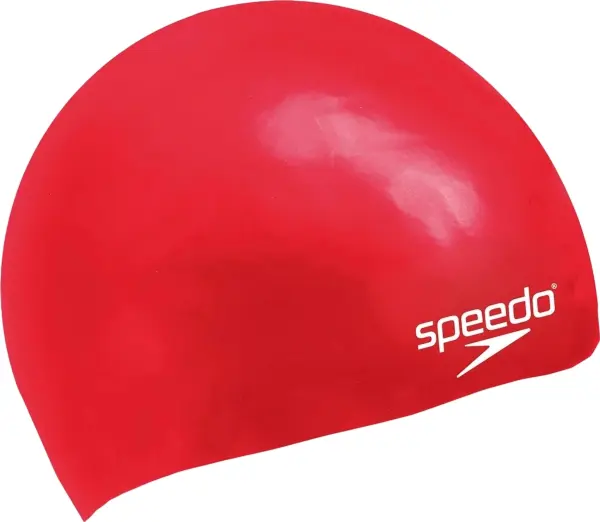 Шапочка для плавания детская Speedo PLAIN MOULDED SILICONE CAP JU красная 8-709900004