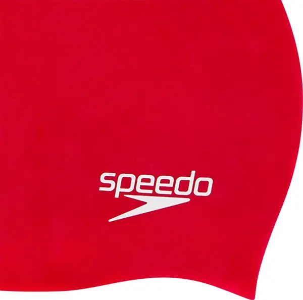 Шапочка для плавания детская Speedo PLAIN MOULDED SILICONE CAP JU красная 8-709900004