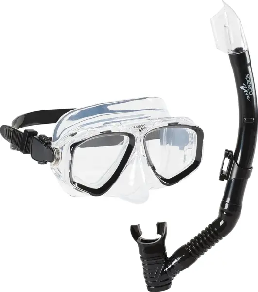 Набір для плавання (маска та трубка) Speedo ADVENTURE MASK & SNORKEL чорний 8-7530332006