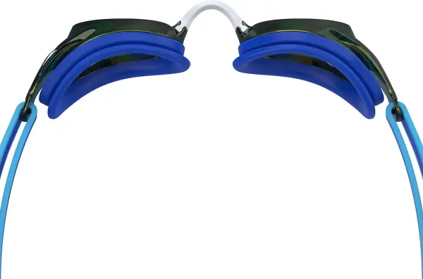 Окуляри для плавання дитячі Speedo JUNIOR VANQUISHER 3.0 MIRROR синьо-золотисто-білі 8-00475115334