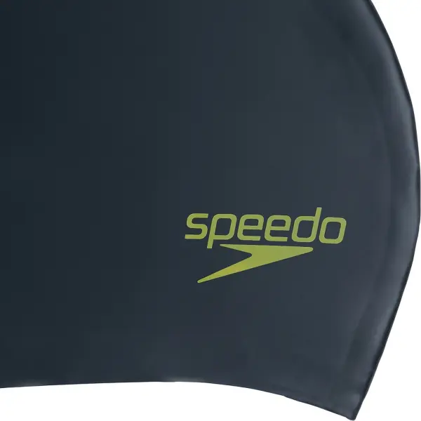 Шапочка для плавания детская Speedo LONG HAIR CAP JU черно-салатовая 8-12809F952
