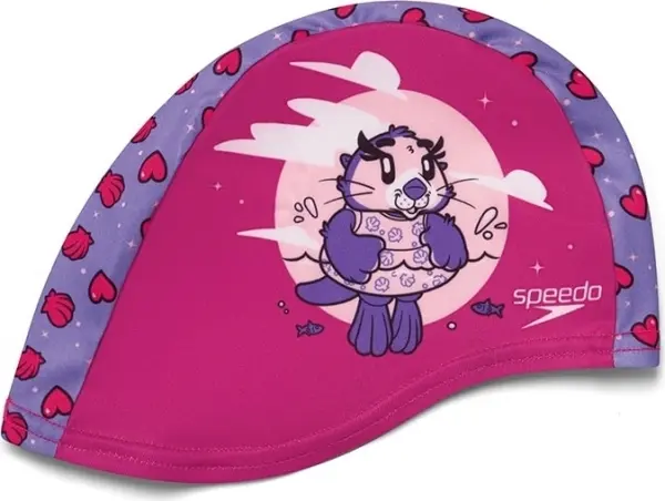 Шапочка для плавання дитяча Speedo PRINTED POLYESTER CAP IU рожево-фіолетова 8-1224114676