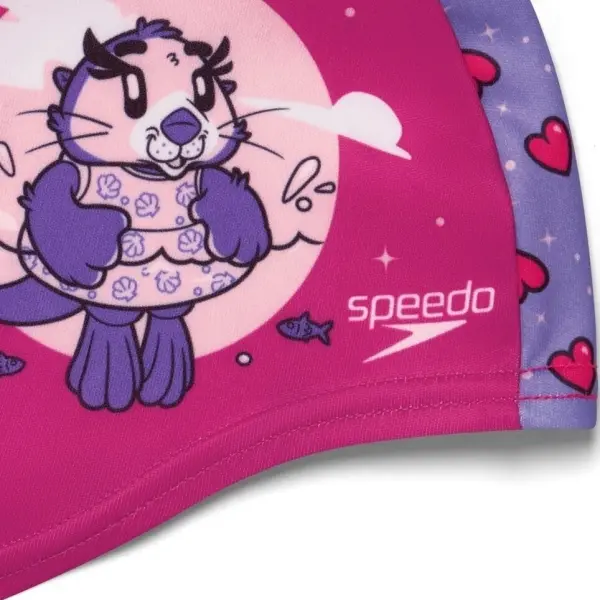 Шапочка для плавання дитяча Speedo PRINTED POLYESTER CAP IU рожево-фіолетова 8-1224114676