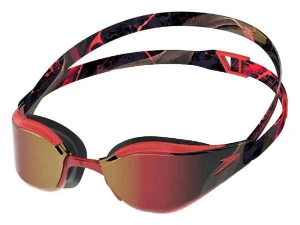 Окуляри для плавання Speedo FASTSKIN HYPER ELITE MIRROR чорно-червоні 8-12818007