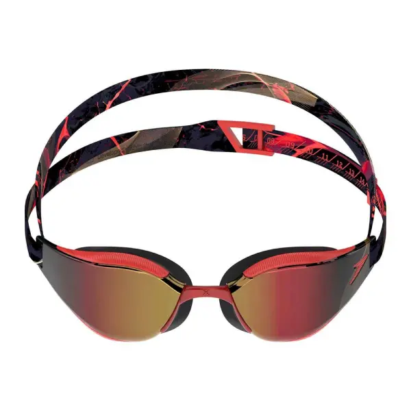 Окуляри для плавання Speedo FASTSKIN HYPER ELITE MIRROR чорно-червоні 8-12818007