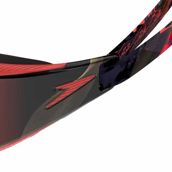 Окуляри для плавання Speedo FASTSKIN HYPER ELITE MIRROR чорно-червоні 8-12818007