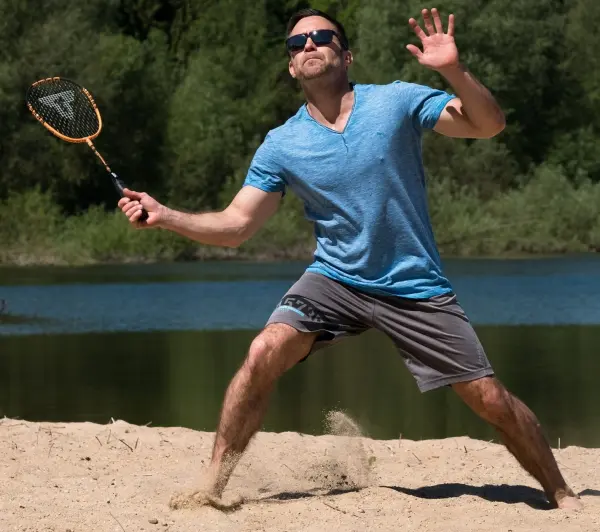 Набір для швидкісного бадмінтону Talbot SPEED BADMINTON SET SPEED 2200 (2 ракетки, 3 волани, чохол) оранжево-чорний 490112