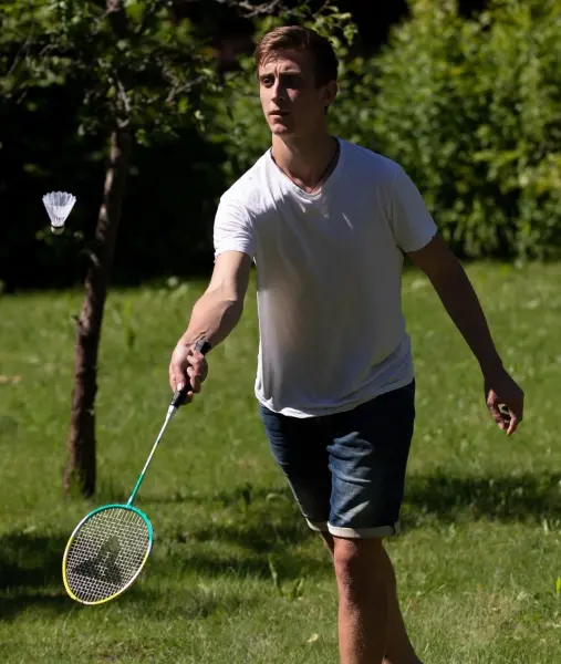 Набір для бадмінтону Talbot BADMINTON SET 2-FIGHTER (2 ракетки, 2 волана та чохол) бірюзово-жовтий 449412