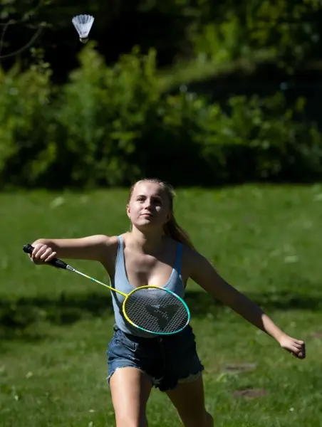 Набір для бадмінтону Talbot BADMINTON SET 2-FIGHTER (2 ракетки, 2 волана та чохол) бірюзово-жовтий 449412