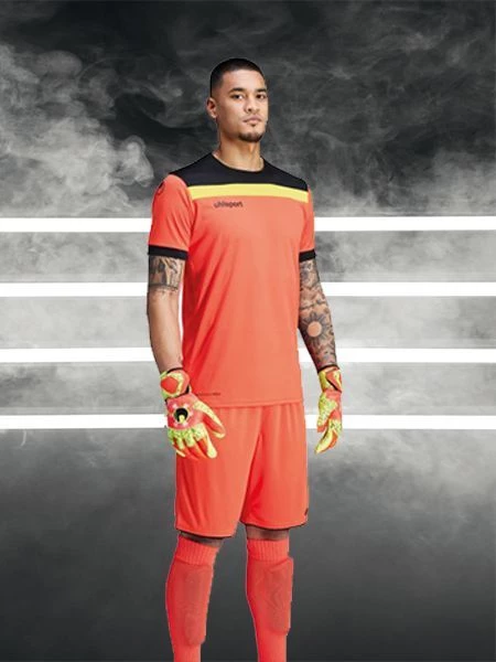 Комплект воротарської форми дитячий Uhlsport OFFENSE 23 оранжево-чорно-жовтий 1005204 14