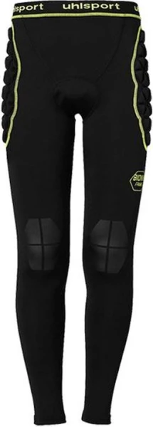 Термобелье лосины с защитой для вратаря Uhlsport BIONIKFRAME LONGTIGHT черно-желтые 1005637 01
