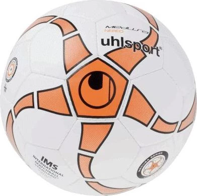 М'яч футзальний Uhlsport MEDUSA NEREO (IMS™) біло-жовтогарячий 1001524 02 Розмір 4