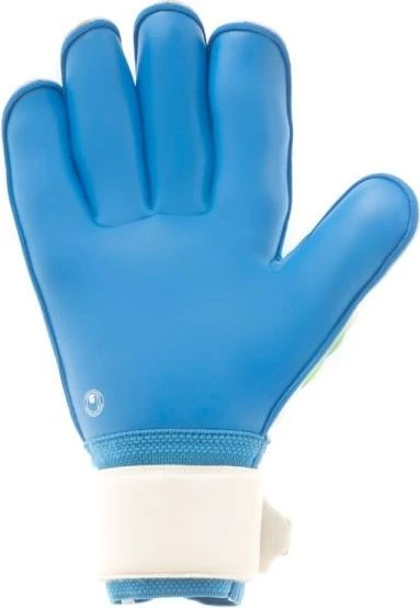 Воротарські рукавички Uhlsport ELIMINATOR AQUASOFT RF синьо-біло-зелені 1000545 01