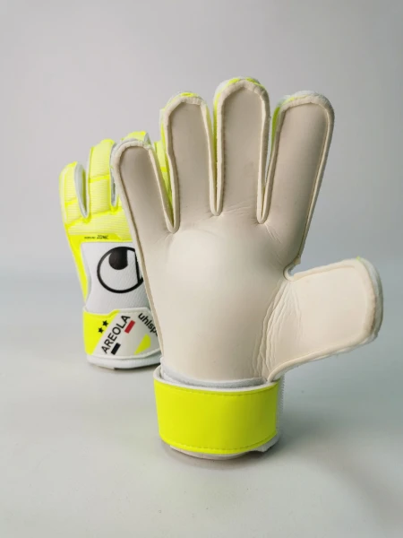Вратарские перчатки Uhlsport PURE ALLIANCE STARTER SOFT AREOLA#293 бело-желто-черные 1011173 01 2020
