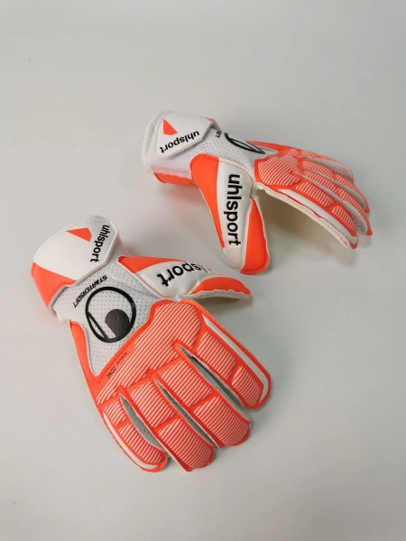 Вратарские перчатки Uhlsport STARTER SOFT #306 бело-оранжевые 1011173 02 2020