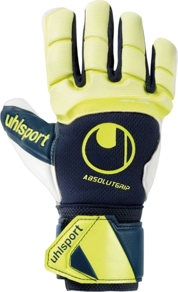 Вратарские перчатки Uhlsport ABSOLUTGRIP HN PRO JR. Желто-темно-синие 1011219 01