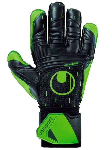 Вратарские перчатки Uhlsport CLASSIC SOFT ADVANCED черно-зеленые 1011324 01