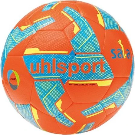 Футзальний м'яч Uhlsport SALA ULTRA LITE 290 SYNERGY оранжево-блакитно-жовтий Розмір 4 1001733 01