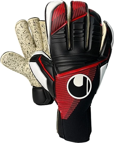 Воротарські рукавички Uhlsport POWERLINE SUPERGRIP+ RF чорно-червоно-білі 1007-981264