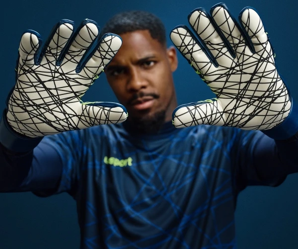 Воротарські рукавиці Uhlsport PREDICTION ULTRAGRIP темно-синьо-жовто-білі 1011326 01