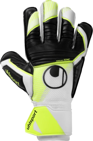 Вратарские перчатки Uhlsport SOFT ADVANCED бело-черно-желтые 1011355 01