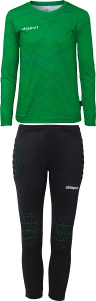 Комплект вратарской формы детский Uhlsport PREDICTION GOALKEEPER BUNDLE зелено-черный 1005293 70