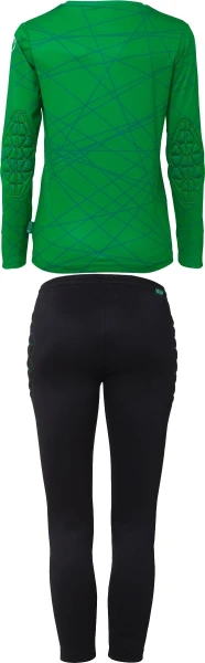 Комплект вратарской формы детский Uhlsport PREDICTION GOALKEEPER BUNDLE зелено-черный 1005293 70