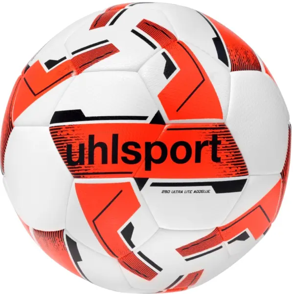 Футбольный мяч Uhlsport 290 ULTRA LITE ADDGLUE бело-оранжево-черный Размер 5 1001759 02