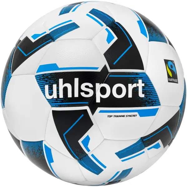 Футбольний м'яч Uhlsport TOP TRAINING SYNERGY FAIRTRADE біло-чорно-синій Розмір 3 1001756 01