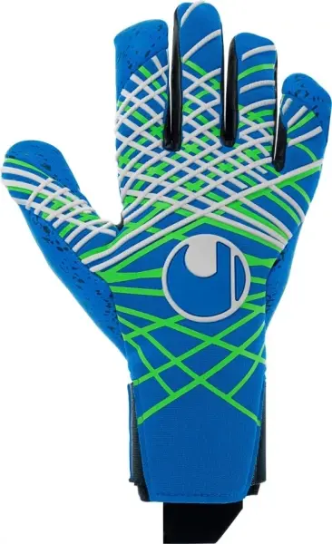 Воротарські рукавиці Uhlsport AQUAGRIP HN синьо-салатово-білі 1011339 01