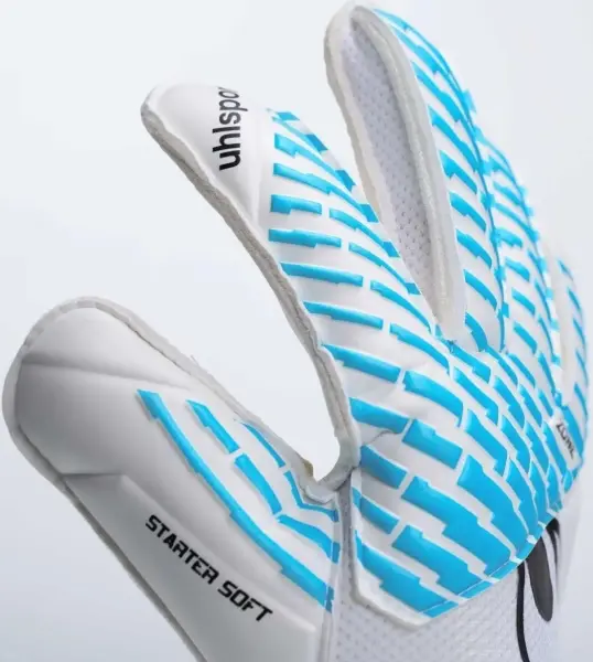 Воротарські рукавиці Uhlsport FM CYBERTEC STARTER SOFT біло-блакитні 1011384 01