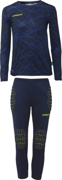 Комплект вратарской формы детский Uhlsport PREDICTION GOALKEEPER BUNDLE темно-сине-лимонный 1005293 41