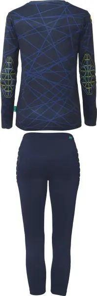 Комплект вратарской формы детский Uhlsport PREDICTION GOALKEEPER BUNDLE темно-сине-лимонный 1005293 41