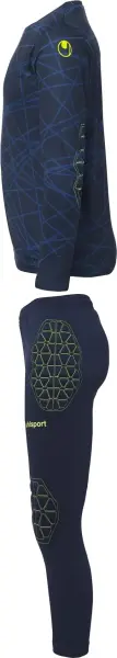 Комплект вратарской формы детский Uhlsport PREDICTION GOALKEEPER BUNDLE темно-сине-лимонный 1005293 41