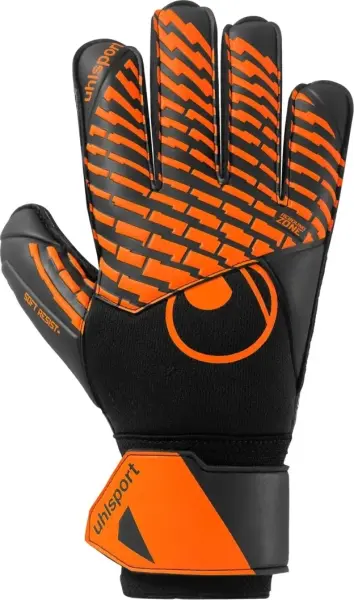 Вратарские перчатки Uhlsport FM SOFT RESIST+ черно-оранжевые 1011390 01