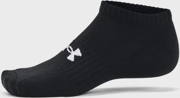 Носки Under Armour CORE NO SHOW 3PK бело-серо-черные (3 пары) 1363241-003