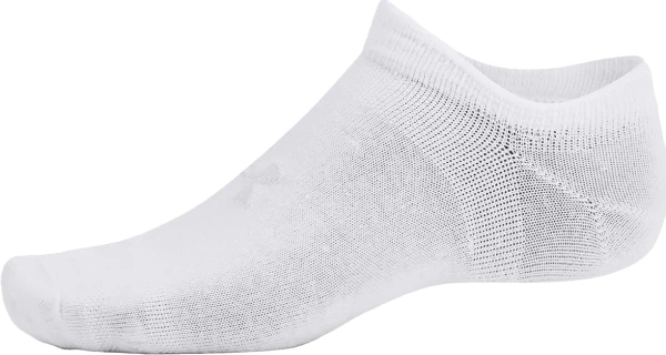 Носки Under Armour ESSENTIAL NO SHOW 6PK белые (6 пар) 1382611-100