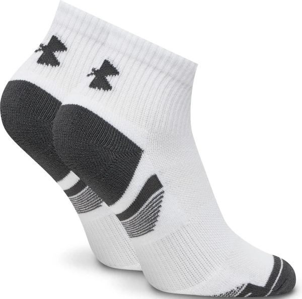 Носки Under Armour PERFORMANCE TECH 3PK QTR бело-серо-черные (3 пары) 1379510-011