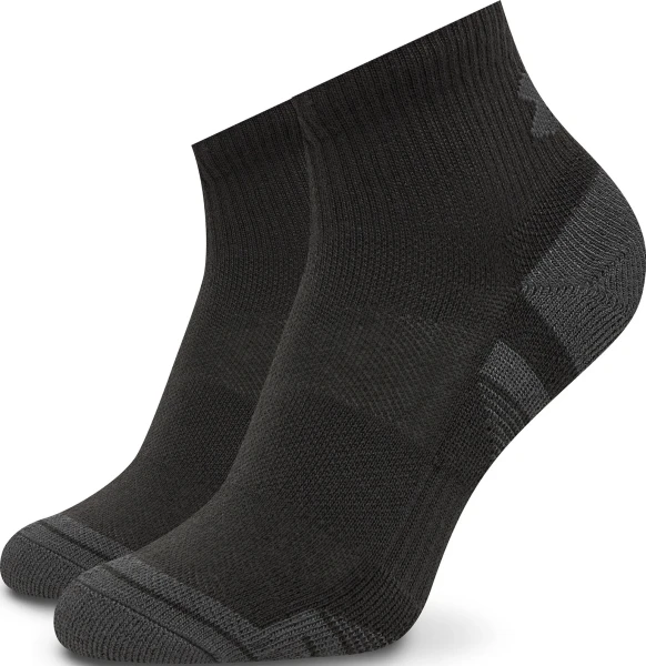 Носки Under Armour PERFORMANCE TECH 3PK QTR бело-серо-черные (3 пары) 1379510-011