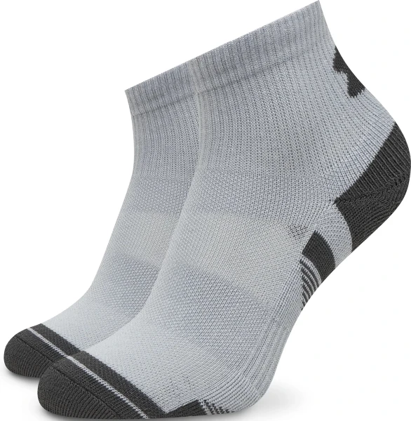 Носки Under Armour PERFORMANCE TECH 3PK QTR бело-серо-черные (3 пары) 1379510-011