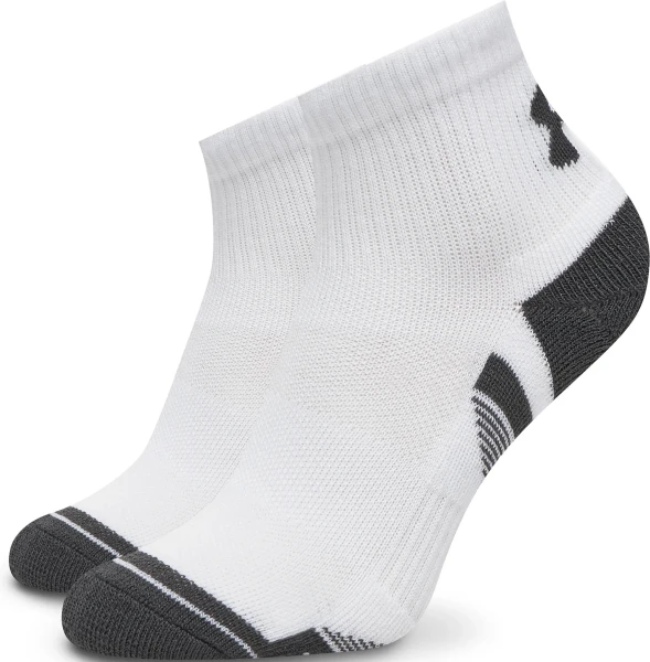 Носки Under Armour PERFORMANCE TECH 3PK QTR бело-серо-черные (3 пары) 1379510-011
