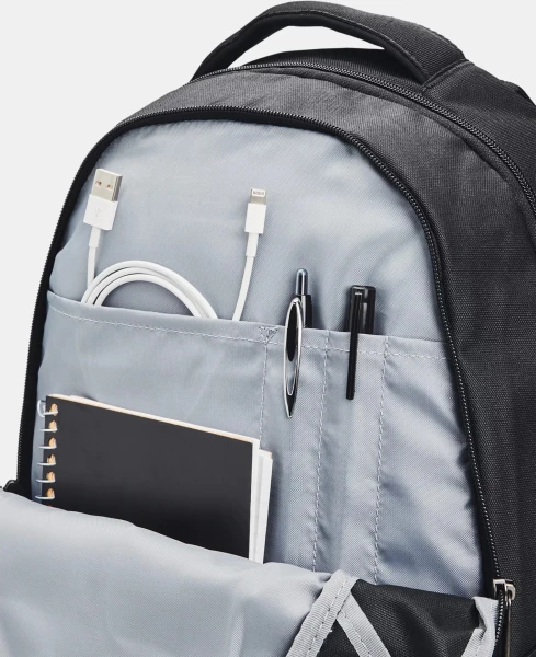 Рюкзак Under Armour HUSTLE 5.0 BACKPACK чорно-сірий 1361176-004