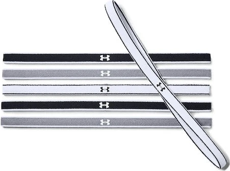 Повязка на голову женская Under Armour MINI HEADBANDS (6PK) черно-серо-белые (6 штук) 1286016-005