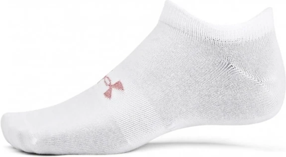 Носки Under Armour ESSENTIAL NO SHOW 3PK белые (3 пары) 1361459-100